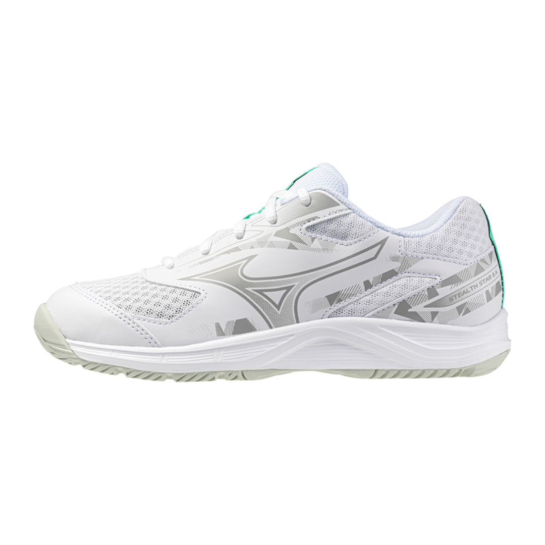 Mizuno Stealth Star 3 Jr. - Hvid/Sort/Frost Emerald 38,5