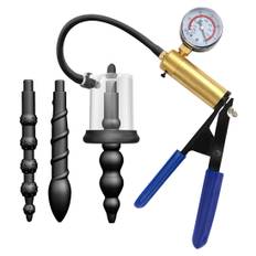 SuperLove Anal Pleasure Premium Rosebud Pump with Metal Pistol