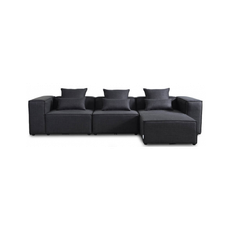 VERONA Modul chaiselong sofa i polyester 327 x 207 cm - Antracit