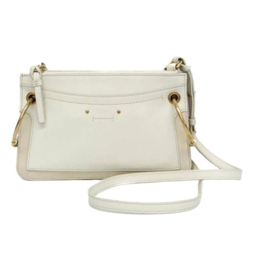 Chloé Pre-owned Pre-owned Roy Skuldertaske - Vintage - Dame - Hvid - ONE SIZE - Uld