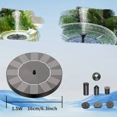 TEMU Solar Fountain, Bird Bath Fountain, Work Upgrade Glass Panel Solar Fountain Pump, Suitable For Swimming Pool, Garden, Pond, Outdoor Solar Fountain