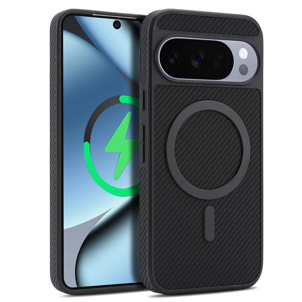Google Pixel 11 Pro XL EIDERWOOD Mobilcover m. Karbonstruktur - MagSafe Kompatibel - Sort