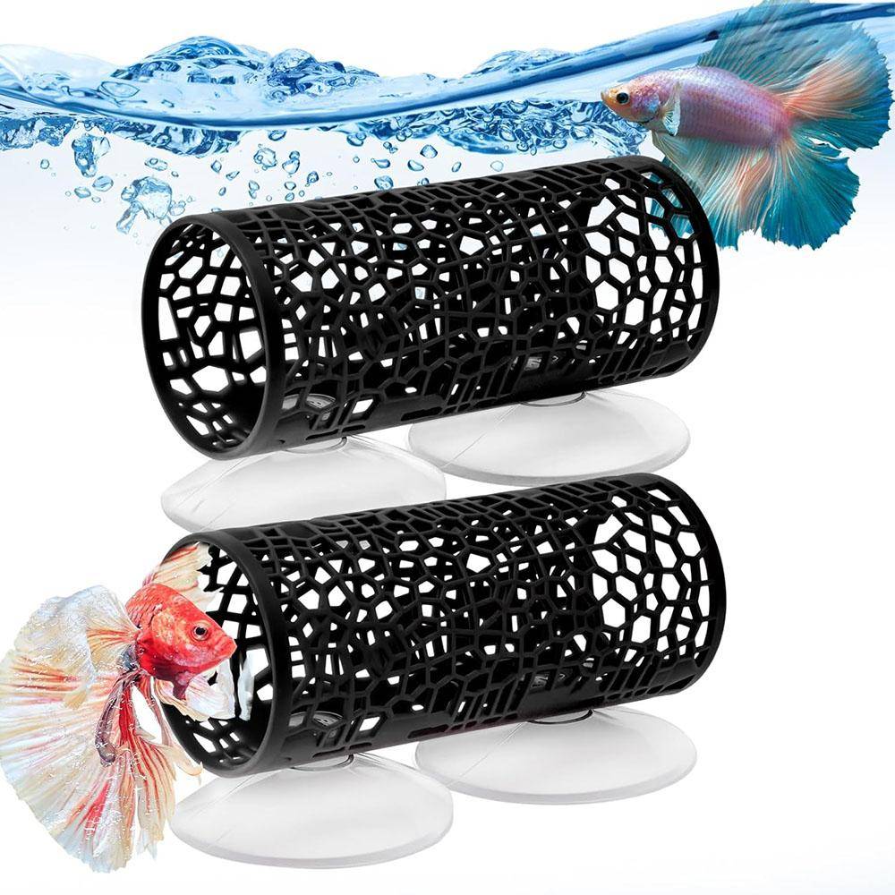 2 st Betta-tunnel med sugkoppar Lämplig för små fiskar och räkor