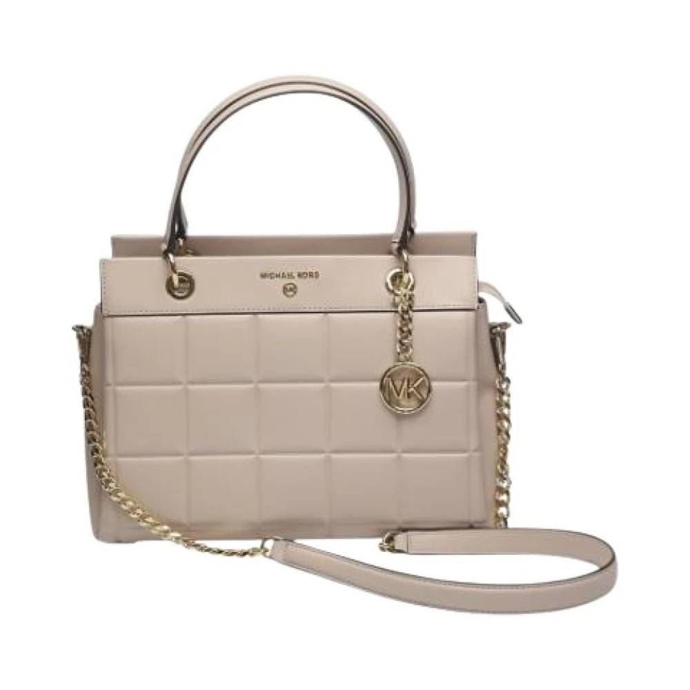 Michael Kors Pre-owned Pre-owned Læder Skuldertaske - Vintage - Dame - Beige - ONE SIZE - Uld