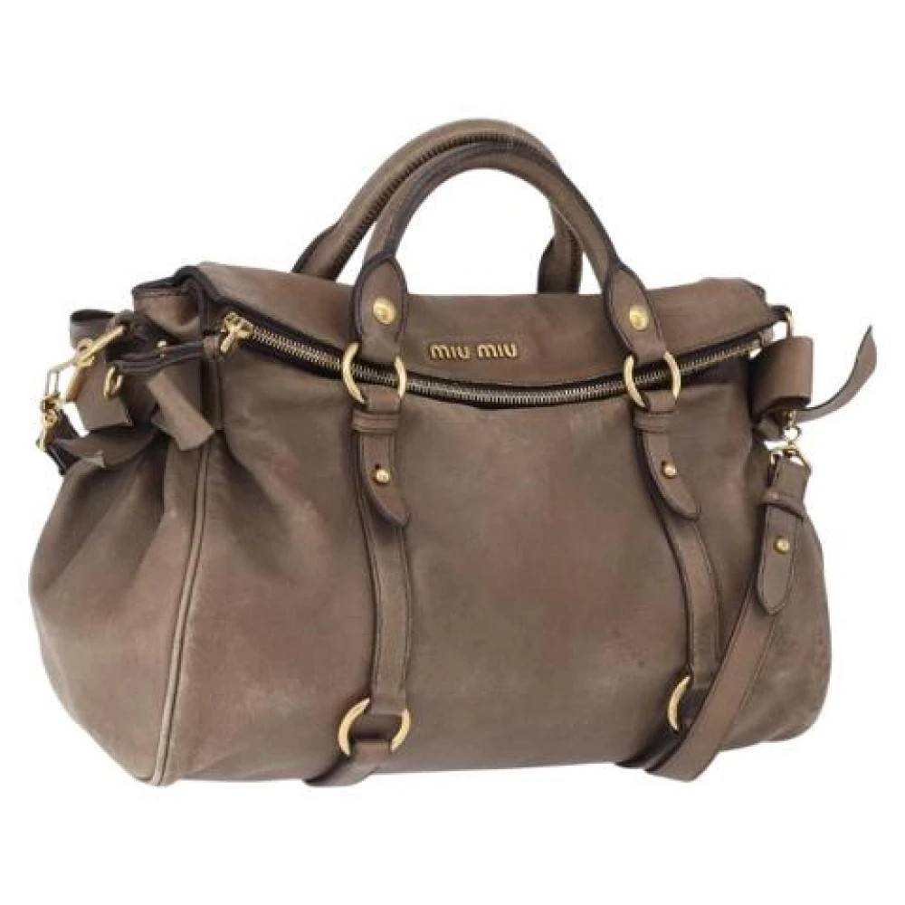 Miu Miu Pre-owned Pre-owned Hand Bag - Vintage - Dame - Brun - ONE SIZE - Uld