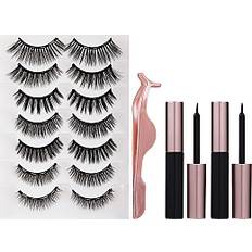 Lewer Eye Lashes Magnetic Big (øjenvipper/7 p + pincet/1 stk + eyeliner/2 stk)