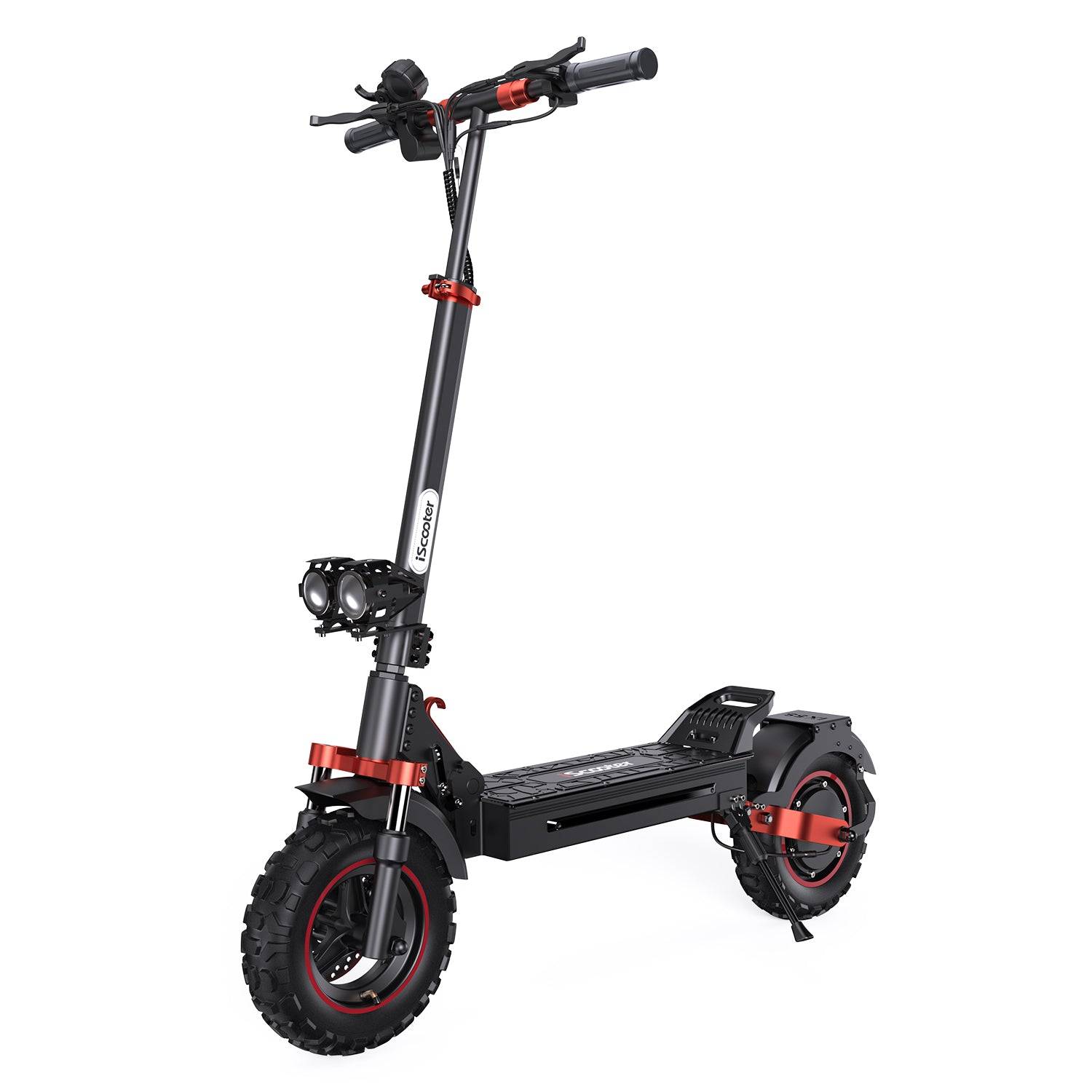 iScooter iX5S - Elsparkcykel för terrängbruk, 11 tum, 1000W motor, 48V 15Ah batteri, 40 km räckvidd, dubbla skivbromsar + EABS (INGEN ABE) svart