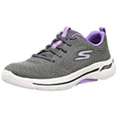 Skechers Dam Go Walk 4-Kindle låg-topp sneakers, Grå lavendel, 6.5 UK Wide