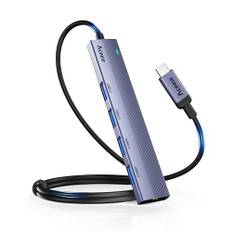 Aceele USB C-hub 4 portar, aluminium USB C till USB-hubb med 0,6 m utökad kabel, USB C-splitter för bärbar dator, MacBook Pro, iMac, iPad Pro, Chromebook, Pixelbook, XPS, Surface Pro, Samsung Galaxy