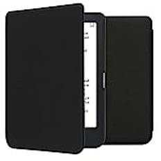 kwmobile Fall kompatibelt med Kobo Clara 2E / Tolino Shine 4 - Syntetiskt läder EREADER Skyddsskydd Cover Case - Svart