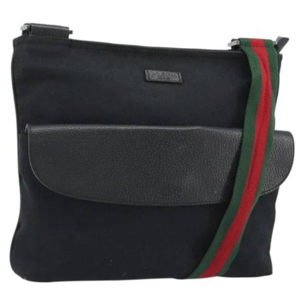 Gucci Vintage Pre-owned GG Canvas Skuldertaske - Vintage - Dame - Sort - ONE SIZE - Uld