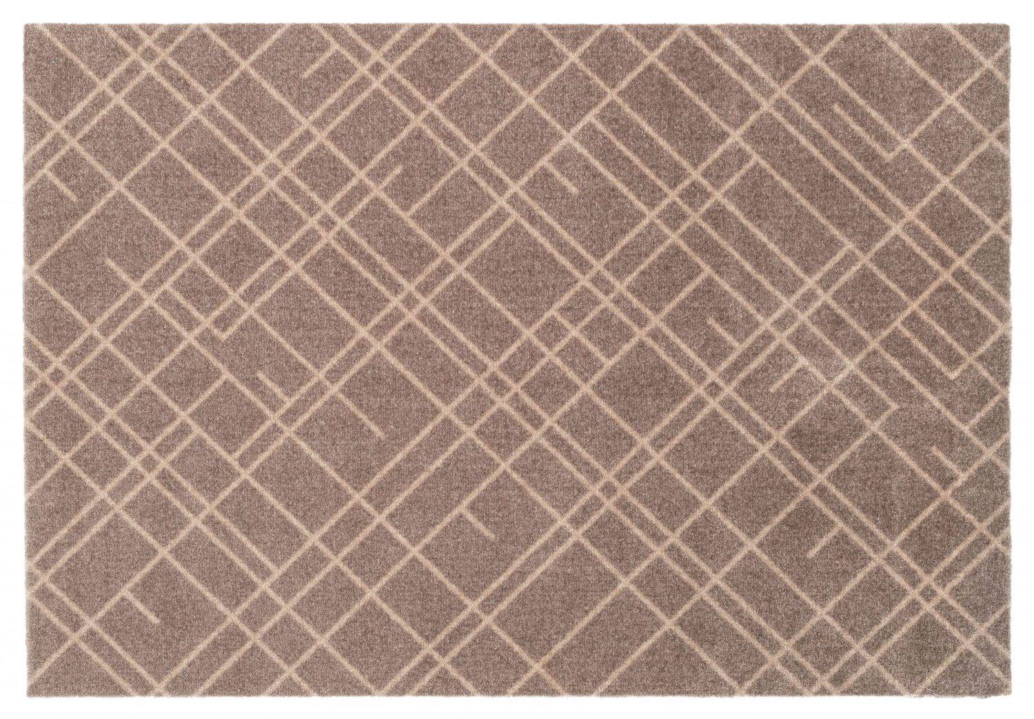 Lines Gulvmåtte/Løber - Beige/Sand - Tica Copenhagen - 90x200 cm.