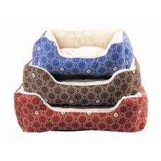 Square dog bed rød M