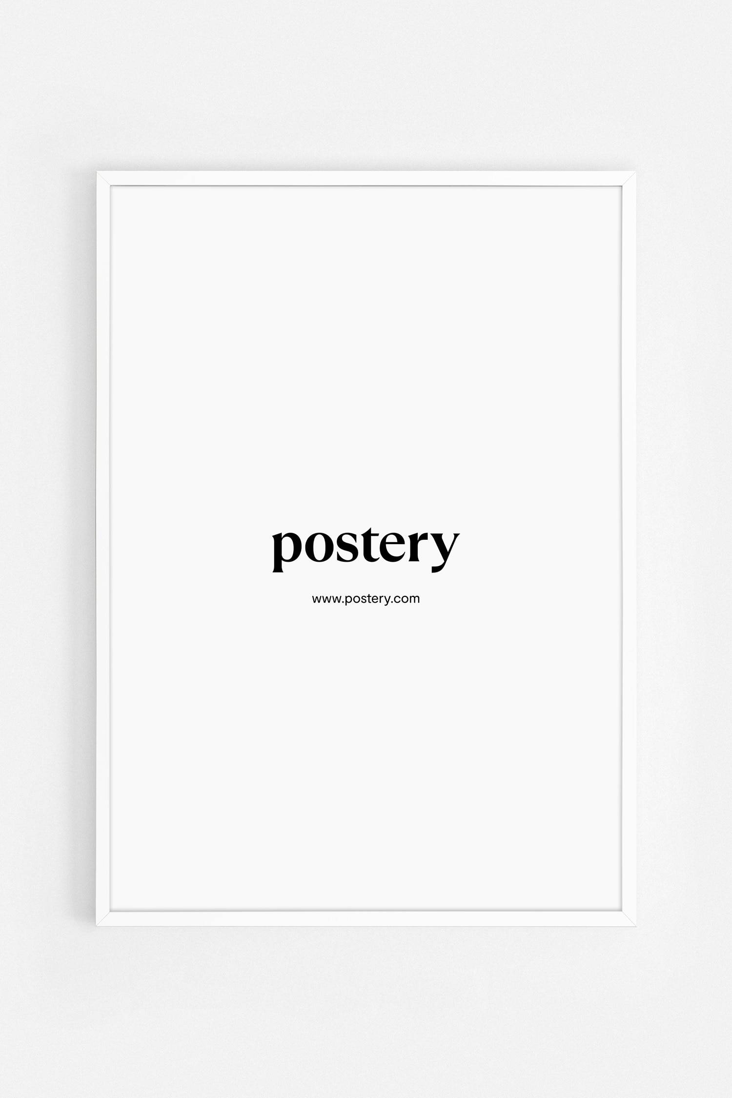 Postery - Tavelram Trä - Trä Vit - size: 70x100 (70x100)