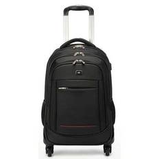 Ny multifunktionell handbagageryggsäck, löstagbara hjul, ryggsäck för resevagnar med stor kapacitet, vattentät Oxford-tyg, lämplig för affärsresa, res - Svart - 18 inch,20 inch