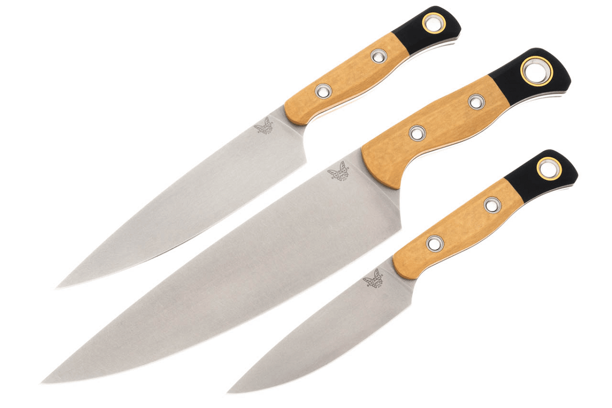 Benchmade 4000-02 Köksknivar 3st Set - Maple Wood/G10