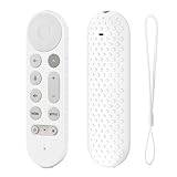 Fjärrkontrollsfodral för Google TV Streamer 4K, halkfritt och anti-drop silikon (vit)