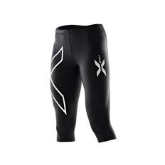 2XU Womens Compression 3/4 Tights | Black - Black / XS