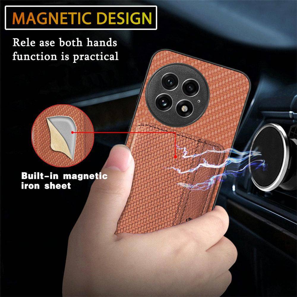 Läderfodral RFID för Oneplus 13R 5G 2025 Lyxigt Skydd Magnetisk Kortställ Baksidesfodral Funda OnePlus 13 Fodral One Plus Ace5 Pro 13 R