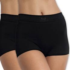 Sloggi 2-pak Double Comfort Shorts - Black - 42