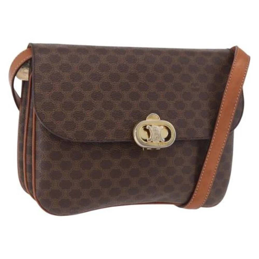 Celine Vintage - Pre-owned Vintage Macadam Canvas Shoulder Bag Vintage - Dam - ONE Size - Läder