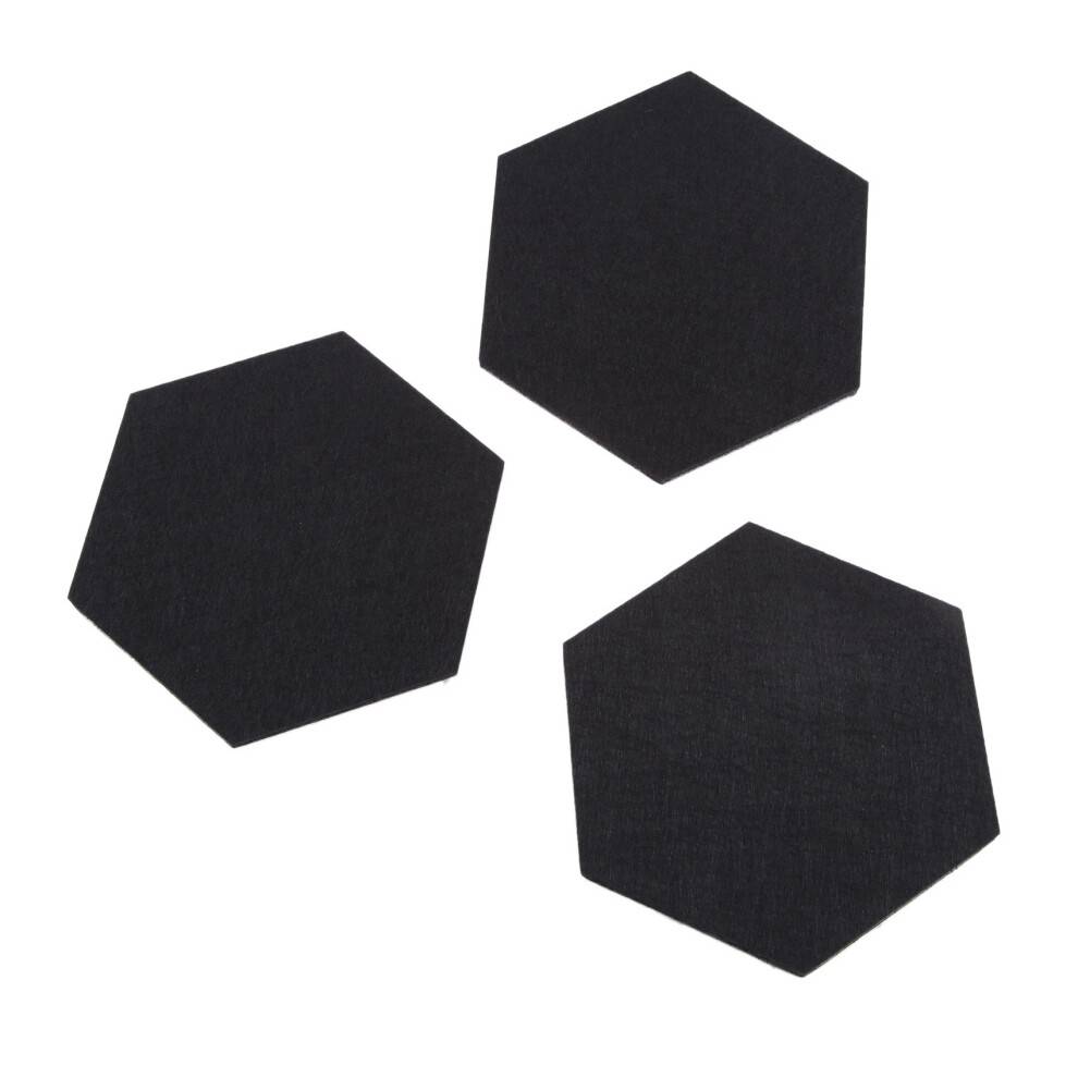 18 Pack Memo Board Decorative Notice Board Hexagon Bulletin Board, Cork Board Tiles, Wall Decor(20 x 17 cm)