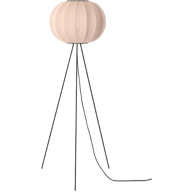 Made By Hand - Knit-wit Golvlampa Hög Rund 45 Cm - Sand Stone