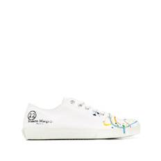 Maison Margiela - Tabi sneakers med färgstänk - dam - bomull - 39 - Vit