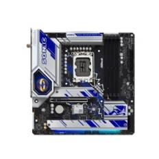 ASRock B760M PG Sonic WiFi - Moderkort - micro ATX - LGA1700-uttag - B760 Chipuppsättning - USB 3.2 Gen 1, USB 3.2 Gen 2, USB-C 3.2 Gen2 - 2.5 Gigabit LAN, Bluetooth, Wi-Fi - inbyggda grafiken (CPU krävs) - HD-ljud (8 kanaler)