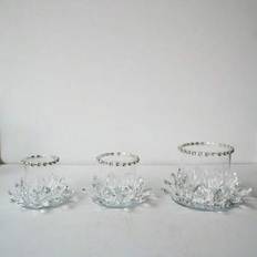 1 st. premium kristalllotusblomma ljusstake med strass (ljus ingår ej), elegant heminredning ljusstake för matbord, bardisk, födelsedag, bröllopsfest - Vitt (Vit-L,Vit-M,Vit-S)