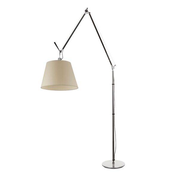 Tolomeo Mega Golvlampa Pergament 42 cm Lampskärm med Dimmer - Aluminium / Pergament