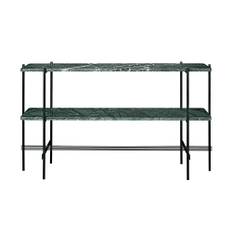 Gubi Ts Console 2 Hylde Grøn Marmor - Skænke & Sideboards Stål Sort - 10017348