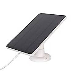 Kamera Solpanel, Utomhussäkerhetskamera, IP65 Vattentät Kameraladdare 5V 4W Högeffektiv Kontinuerlig Solenergi för Kamera för Micro USB C (Vit)