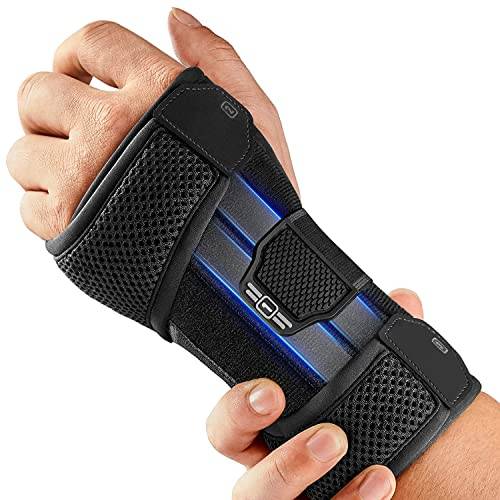 FREETOO Handgelenkstütze mit 3 Metallschiene zur Karpaltunnelsyndrom, Komfort Handgelenk Bandagen mit Weiche Polster für Frauen Männer, Handgelenkschiene für Tendinitis,Arthritis,Verstauchungserholung