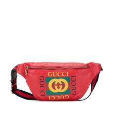 Gucci Vintage, Vintage , Dame, Rød, ONE SIZE, Uld, Brugt bæltetaske med justerbar rem og lynlåslukning alsidig og funktionel