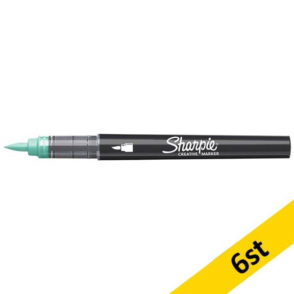 Akrylpenna penselspets | Sharpie Creative | ljusgrön | 6st