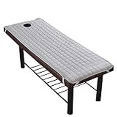 S190 Massagebordsdyna - 190x80cm/75x31in Förtjockad Spa Bed Topper Med Ansikte Och Fyrkantiga Hål | Ergonomisk Kudde Vaddering For Professionella Massagebord (säng Ingår Ej)(C,S190x80cm/75x31in)