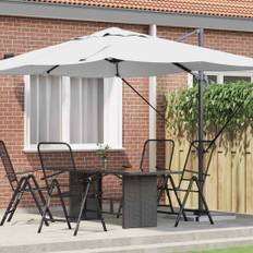vidaXL Cantilever Parasol Sand Polyester Stor Justerbar