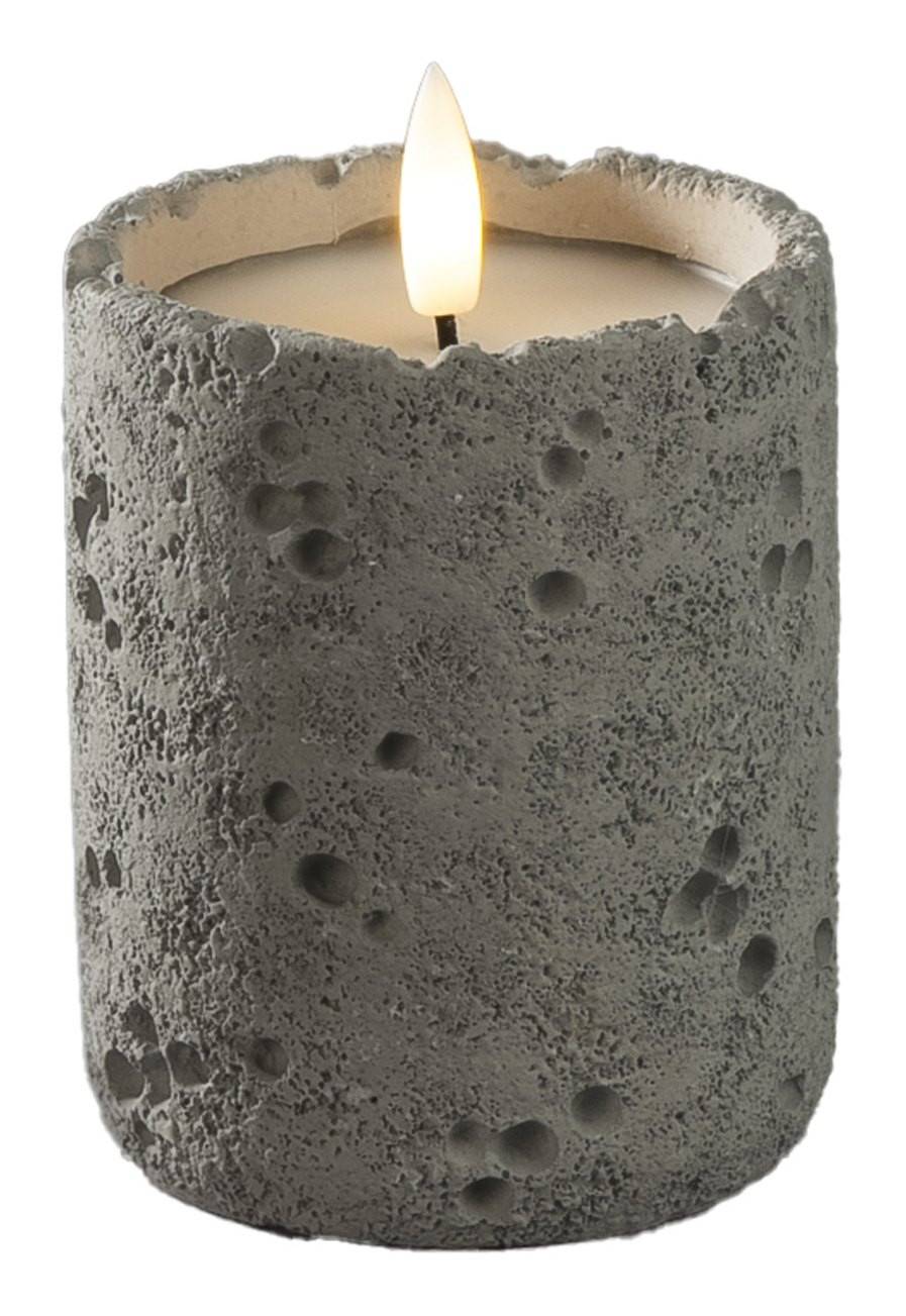Stenro LED Blockljus 10cm Grå