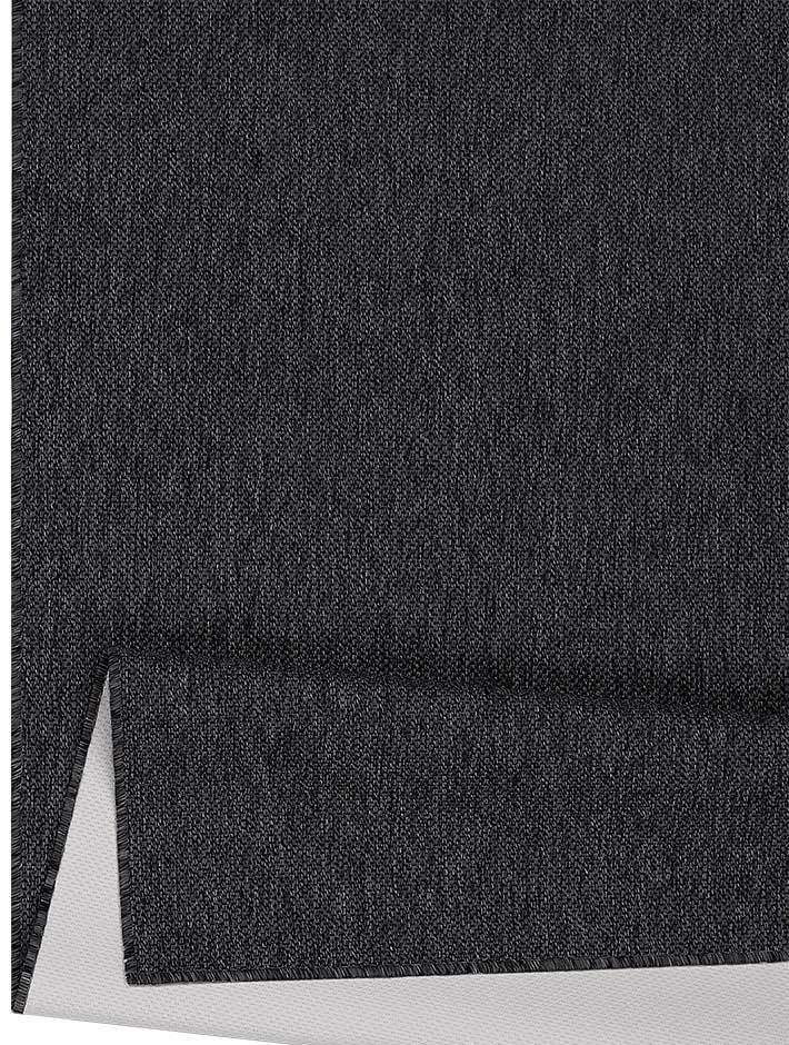 Flatvävd matta Vagabond - 80 x 350 cm - Svart - (Lättstädad, Utomhus) (80 x 350 cm)