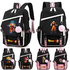 Anime Dragon Ball Breathable Backpack for Men Women Canvas Laptop Bag Back To Schoolbag for Teenager Girl Laptop Bag Women Leisure Travel Bag Mochila