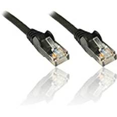 PremiumCord nätverkskabel, Ethernet, LAN & Patch-kabel CAT5e, UTP, snabb flexibel och robust RJ45-kabel 1 Gbit/S, AWG 26/7, kopparkabel 100% Cu, svart, 1 m