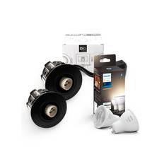 HiluX D10 Sort indendørs inkl. Philips Hue White 2-pak