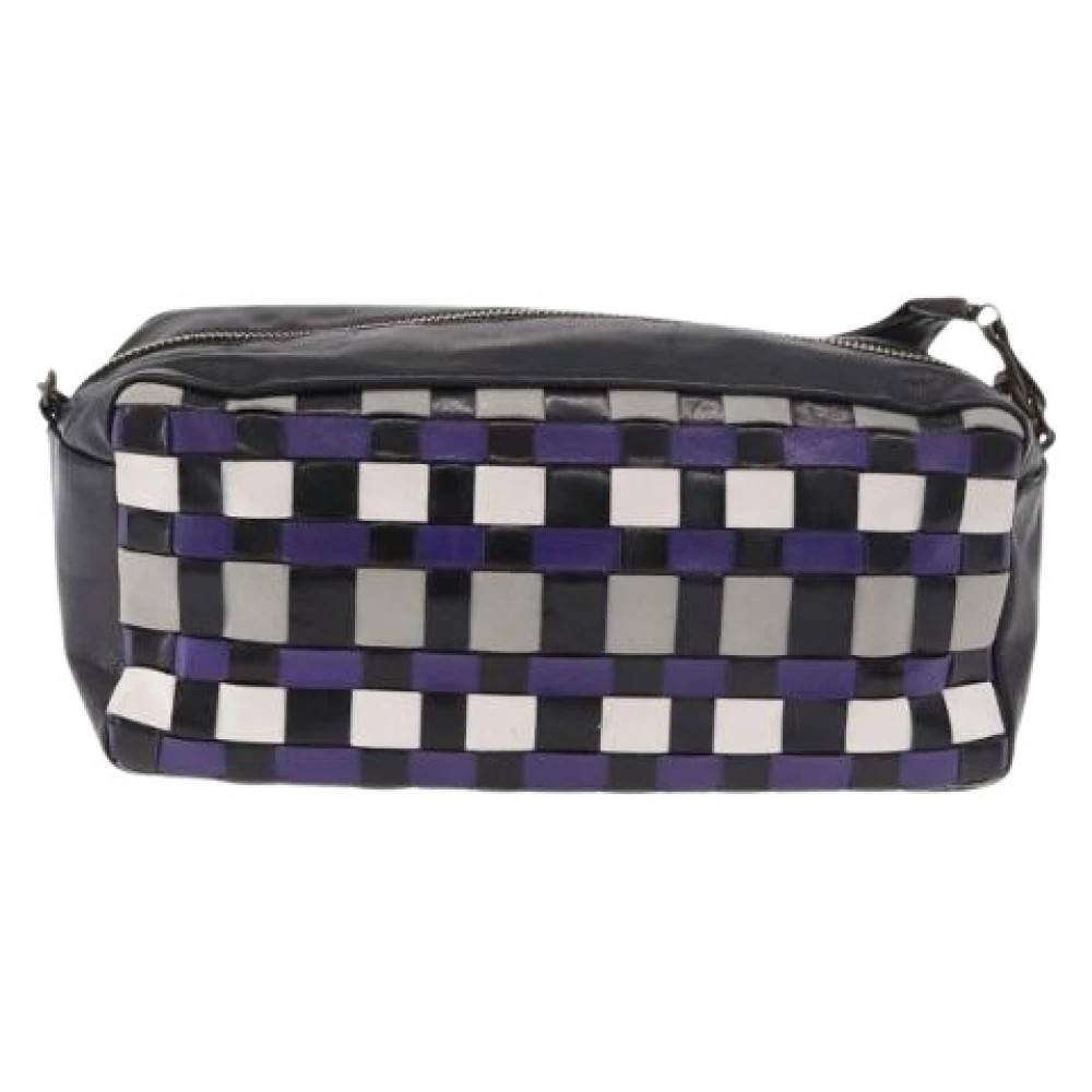 Miu Miu Pre-owned Pre-owned Læder Skuldertaske - Vintage - Dame - Lilla - ONE SIZE - Uld