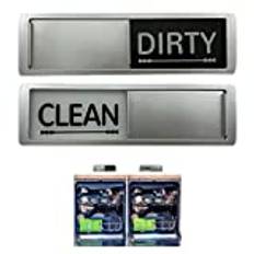 2 Diskmaskin Clean Dirty Sign - Superstark diskmaskinsmagnet Lättläst,Lätt att läsa och skjuta för diskmaskin, kyl, tvätt, tvättmaskin Theaceae