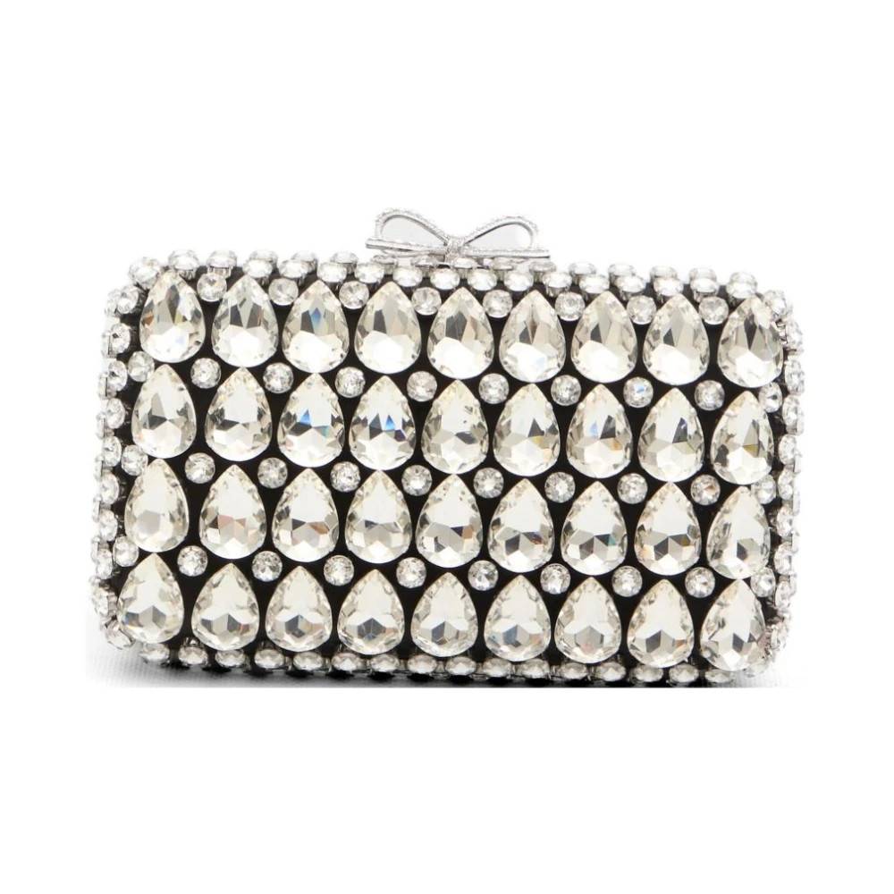 Self Portrait Crystal Clutch Taske - Tasker - Dame - Beige - ONE SIZE - Uld
