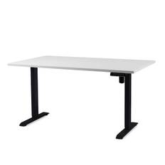 Operator II elektrisk hæve sænkebord 160x80cm, sort stel - hvid bordplade