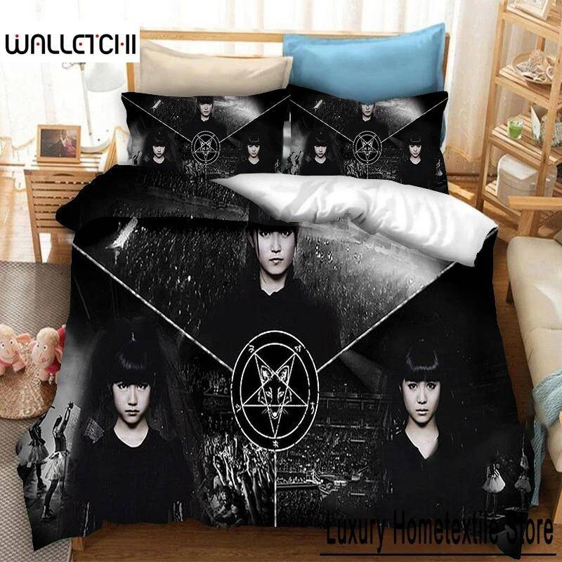 BABYMETAL Rockband Sängkläder Set Pojkar Flickor Twin Queen Size Påslakan Örngott Säng Barn Vuxen Hemtextil anpassningsbar