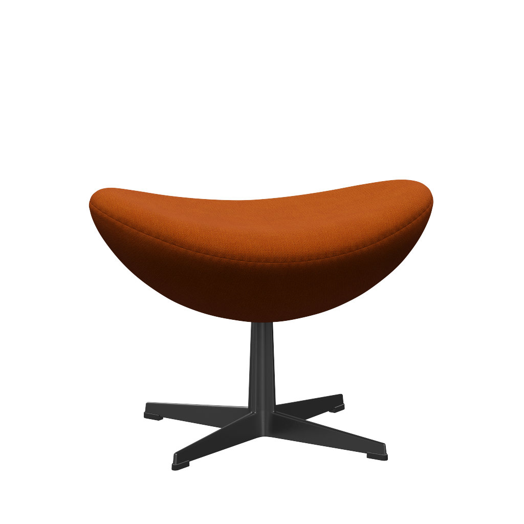 3127 Fodskammel til Ægget, stel i sort af Arne Jacobsen Hallingdal - 547 Orange - Jacobsen Plus