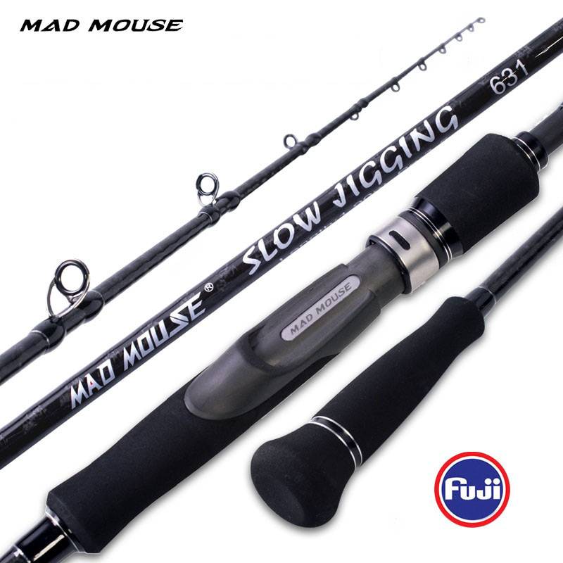 MADMOUSE Japan Jigging Rods Fuji Parts Slow Jigging Rod 6"3 Jig Weight 80-350G Saltwater Fishing Rods